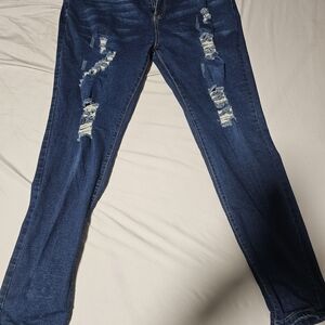 Distressed Blue Women's Jeans